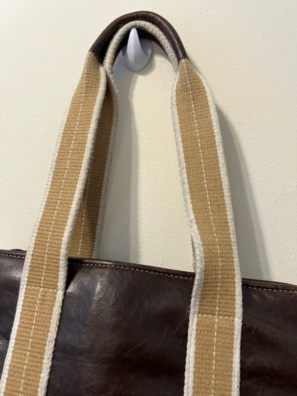 Nice  Patchwork Canvas Shoulder Bag in Multicolor